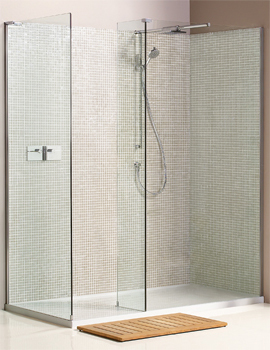Matki&nbsp;Boutique Walk-in Corner with Side Panel and Brassware - NWCC