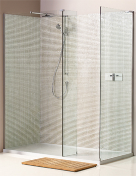 Matki&nbsp;Boutique 1200 Walk-in Corner with Hinge Return and Side Panel - NWCC1290