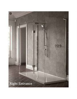 Matki&nbsp;Boutique Three-Sided Walk-In Shower with Fixed Panel and Tray - NWST