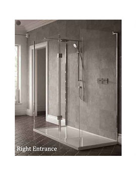 Matki&nbsp;Boutique Three-Sided Walk-In Shower with Hinge Panel and Intergrated Tray