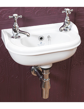 Silverdale Traditional&nbsp;Victorian 2 Tap Holes Micro Basin 400mm