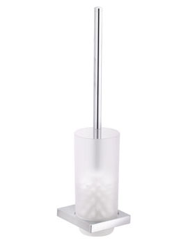 Edition 11 Toilet brush set with genuine crystal insert brushed nickel - 11164059000