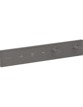 RainSelect Thermostat for concealed installation for 3 functions brushed black chrome - 15381340