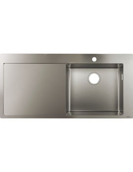 S71 S715-F450 Built-in sink 450 with drainer stainless steel - 43306800