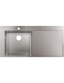 S71 S716-F450 Built in sink 450 with drainer stainless steel - 43331800