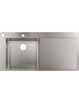 S71 S718-F450 Built in sink 450 with drainer stainless steel - 43332800