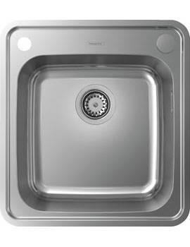 Hansgrohe S41 S412-F400 Built-in sink 400 stainless steel - 43335800