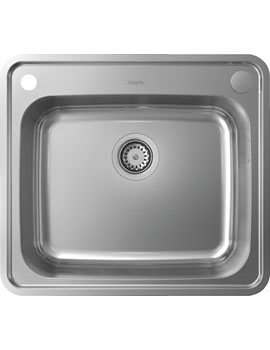 Hansgrohe S41 S412-F500 Built-in sink 500 stainless steel - 43336800