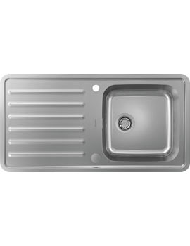 Hansgrohe S41 S4113-F400 Built-in sink 400 with drainboard stainless steel - 43338800