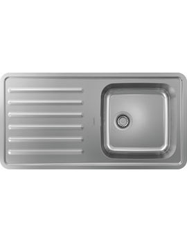 S41 S4111-F400 Built-in sink 400 with drainboard stainless steel - 43341800