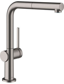 Talis M54 Single lever kitchen mixer 270 with pull-out spout single spray mode brushed black chrome 