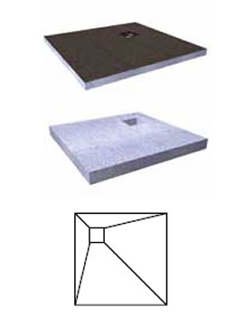 Abacus Elements Square Shower Trays with Corner Drain - 40mm