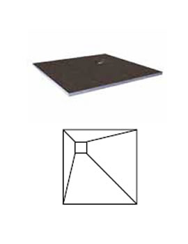 Abacus Elements Square Level Access Shower Tray with Corner Drain - 30mm