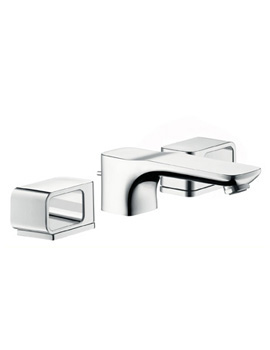 Axor Urquiola three hole basin mixer 50 with escutcheons with pop-up waste set 11041000