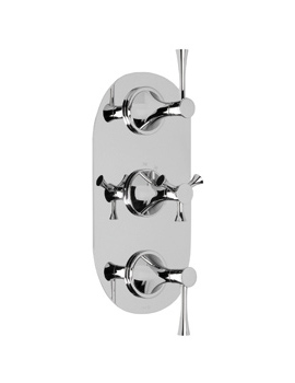 Brookhaven Lever 3 Control Thermostatic Vertical Shower Valve With 4 Outlets - 600V32BHL