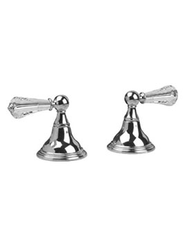 Cifial Asbury Pair Of Deck Mounted Bath Valves With Crystal Lever - 34890