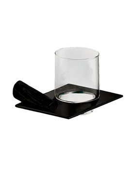 Cifial Black Tumbler and Holder - 12920TH-614