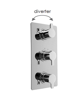 Coule 3 Control Vertical Thermostatic Valve, 3 Outlets - 600V33CL