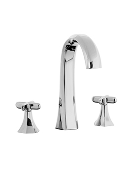 Hexa 3 Hole Deck Basin Mixer (Cross Handle) - 31140HC.U