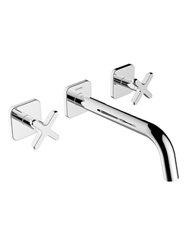 Texa 3 Hole Wall Basin Mixer (Long Spout) - 31110TX