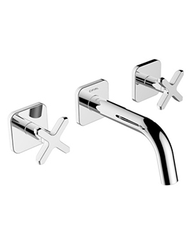 Texa 3 Hole Wall Basin Mixer (Short Spout) - 31111TX