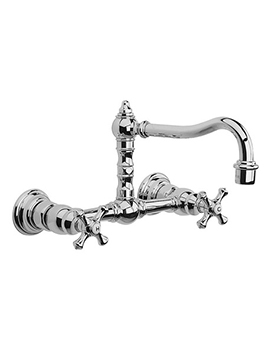 KT96 Traditional Wall Mounted Kitchen Tap (154mm Spout)