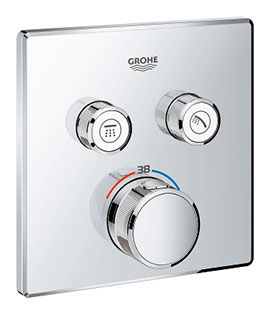SmartControl Thermostat for concealed installation with 2 valves