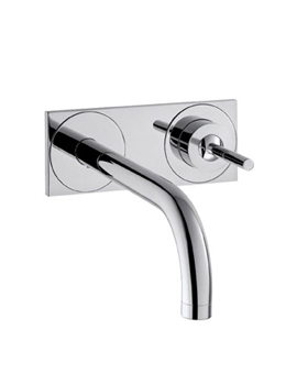 Axor Uno Single Lever Basin Mixer with back plate and long spout 