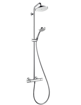 Hansgrohe Croma 220 Showerpipe With Swivelling Shower Arm