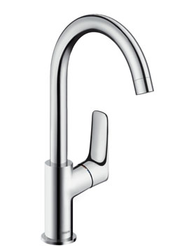 Logis Single Lever Basin Mixer with Swivel Spout