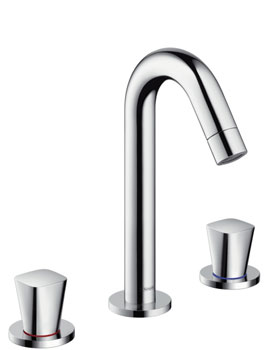Logis 3 Hole Basin Mixer with Pop-Up Waste