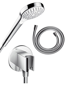 Hansgrohe Croma Select S Multi hand shower Set with Outlet Holder and Hose