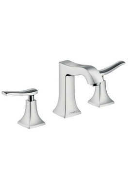 Hansgrohe Metris Classic three hole basin mixer with pop-up waste set 31073000
