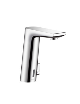 Hansgrohe Metris S electronic basin mixer with temperature control battery operated without waste se