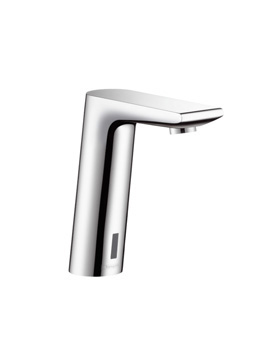 Hansgrohe Metris S electronic basin mixer with preset temperature battery operated without waste set