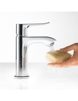 Hansgrohe Metris single lever basin mixer 100 for hand washbasin without waste set 31186000