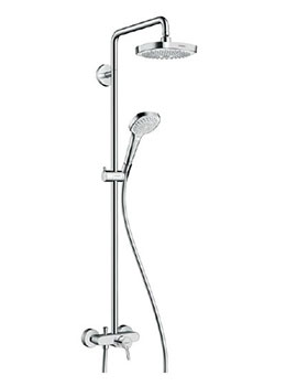 Hansgrohe Croma Select E 180 2jet Showerpipe With Single Lever Mixer - 27258400