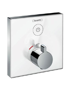 Hansgrohe Glass White Thermostatic Mixer For Concealed Installation For 1 Outlet - 15737400