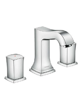 Hansgrohe Metropol Classic 3-Hole Basin Mixer 110 With Zero Handle With Pop-Up Waste - 31304000