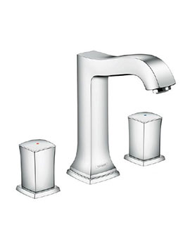 Metropol Classic 3-Hole Basin Mixer 160 With Zero Handle With Pop-Up Waste - 31305000