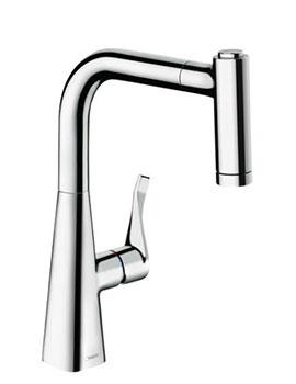 Metris Select Single Lever Kitchen Mixer 220 With Pull-Out Spray - 14834
