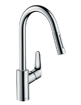Focus Single Lever Kitchen Mixer 240 With Pull-Out Spray - 31815