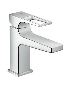 Single Lever Basin Mixer 100 With Loop Handle And Push-Open Waste For Small Washbasins - 74500000