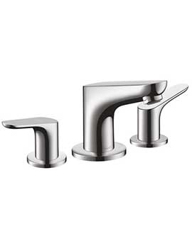 Hansgrohe Focus 3 Hole 100 Basin Mixer With Pop-Up Waste - 31937000