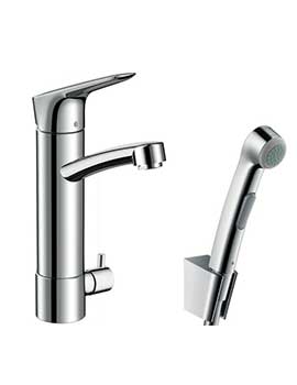 Logis Single Lever Basin Mixer With Device Shut-Off Valve and Bidet 1jet Hand Shower / Porter S Show
