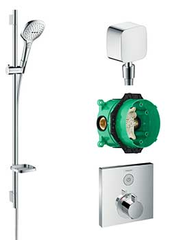 Square Select valve with Raindance Select rail kit 88101019