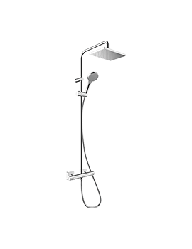 Vernis Shape Showerpipe 230 1jet EcoSmart with thermostat Chrome - 26097000