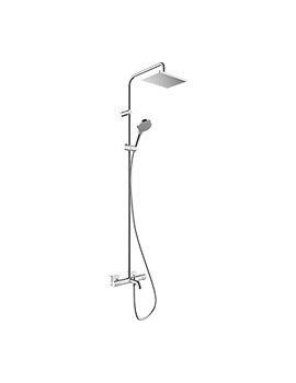 Vernis Shape Showerpipe 230 1jet with bath thermostat Chrome - 26284000