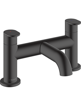 Vernis Blend 2-hole rim mounted bath mixer Matt Black - 71442670