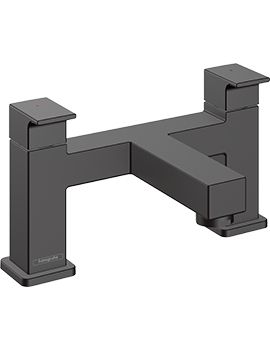 Vernis Shape 2-hole rim mounted bath mixer Matt Black - 71452670